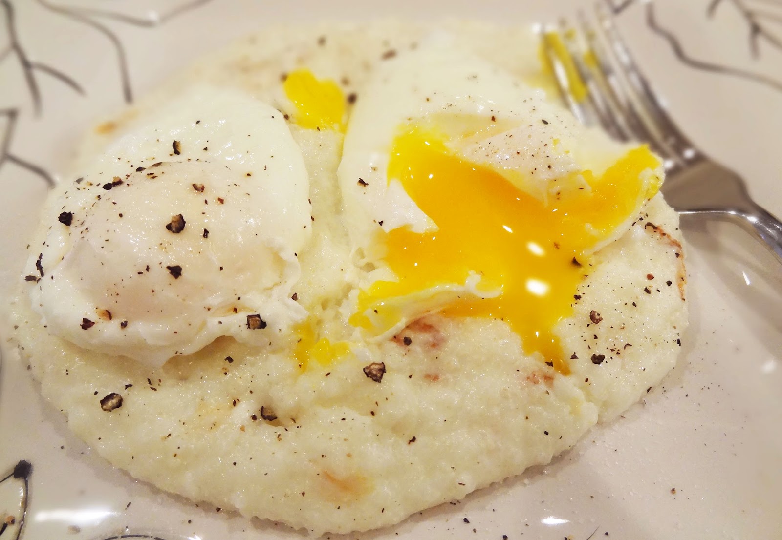 bored doe... Poached Egg over Grits