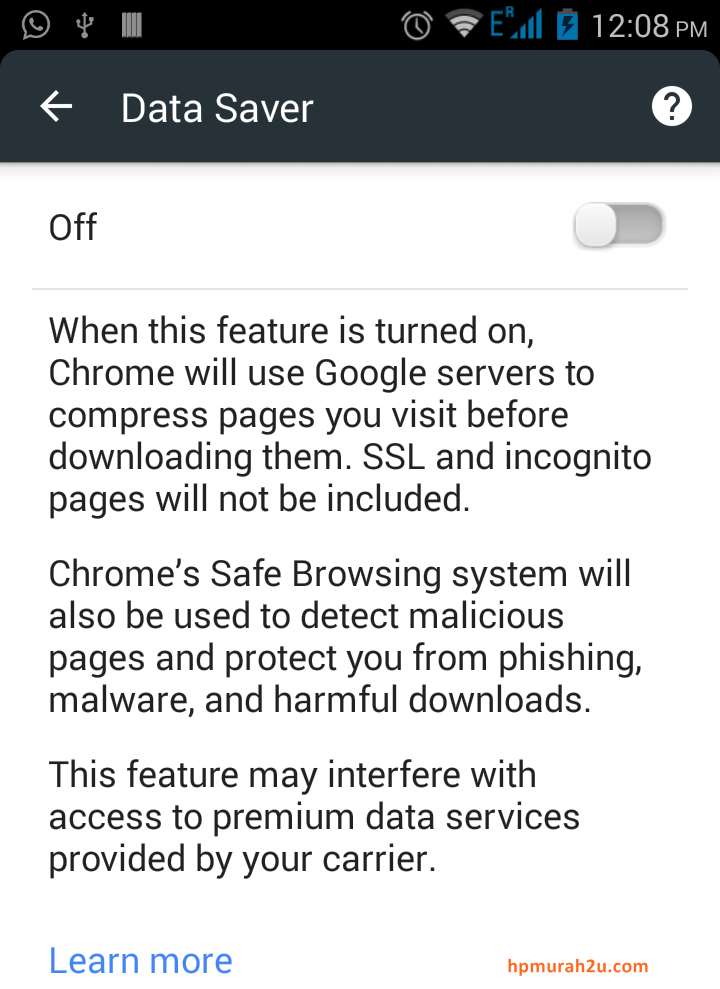 Chrome android data saver
