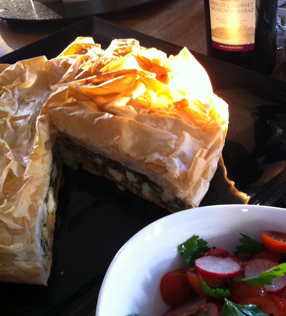 incredibly fed blog Filo Spinach and Feta Tart