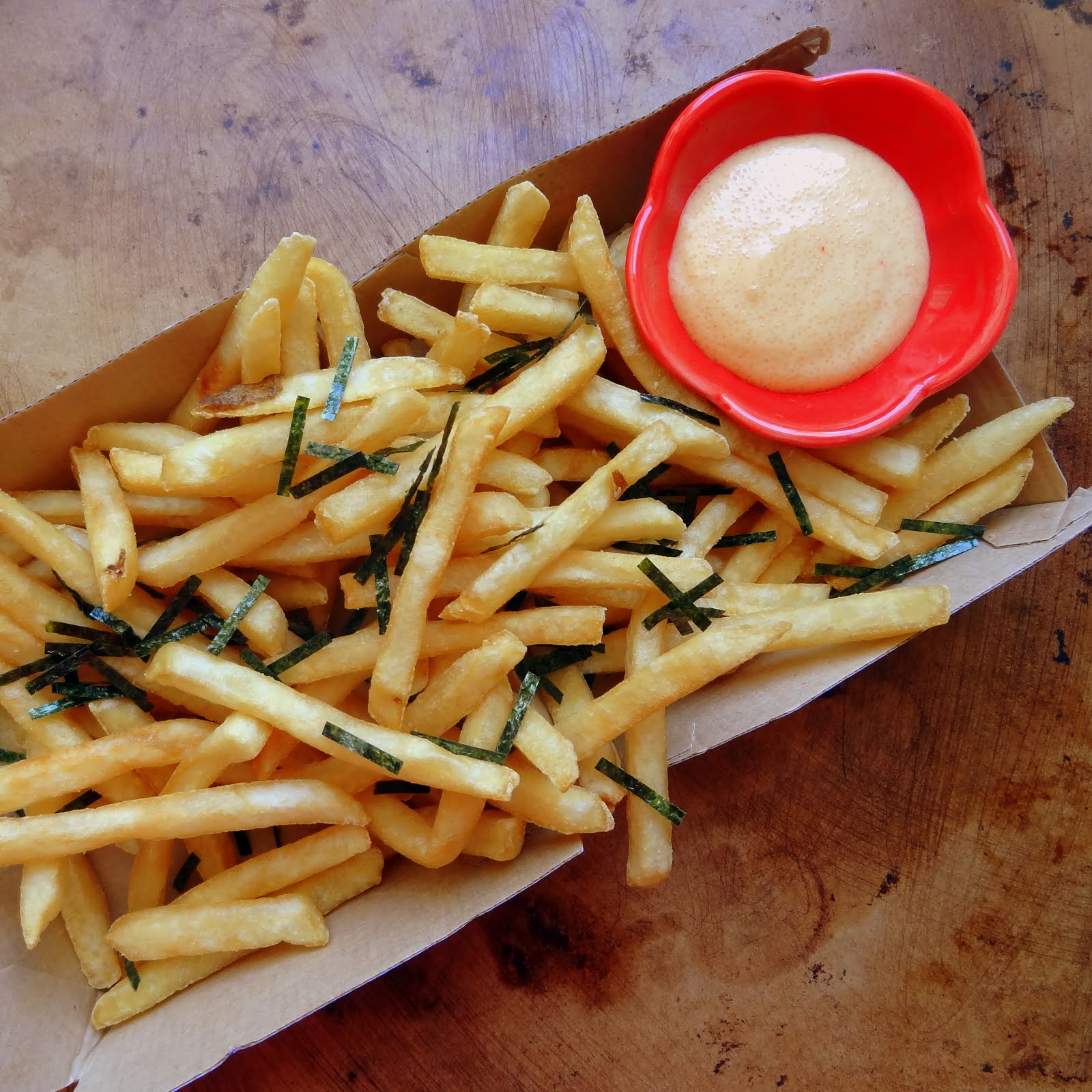 Miss Mochi's Adventures Fries with Mentaiko Mayo Dipping Sauce