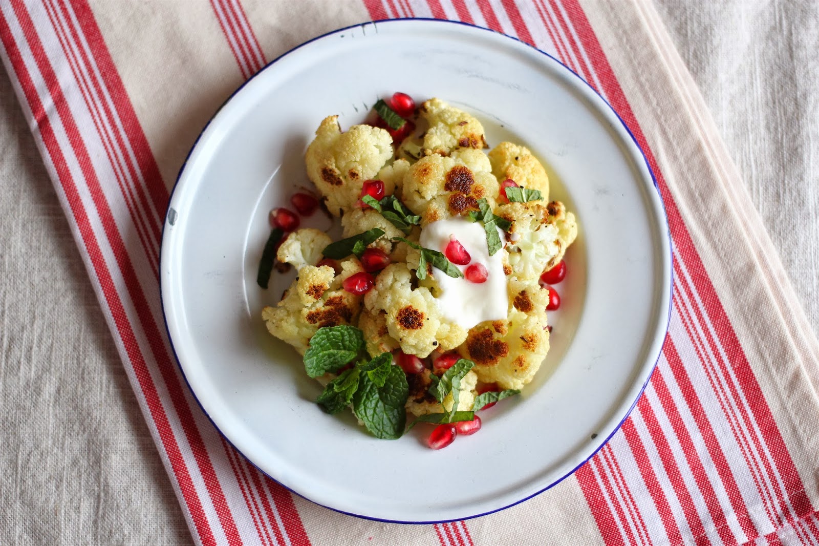 Arctic Garden Studio Roasted Cauliflower with Cumin and Pomegranate