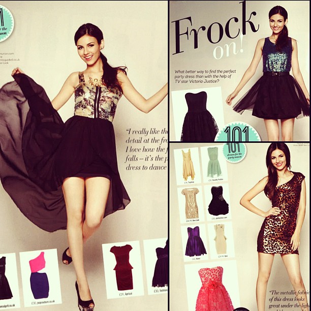 NickALive!: December 2012 Issue Of UK's Bliss Magazine Features Party Dress  Fashion Article With Nickelodeon Star Victoria Justice