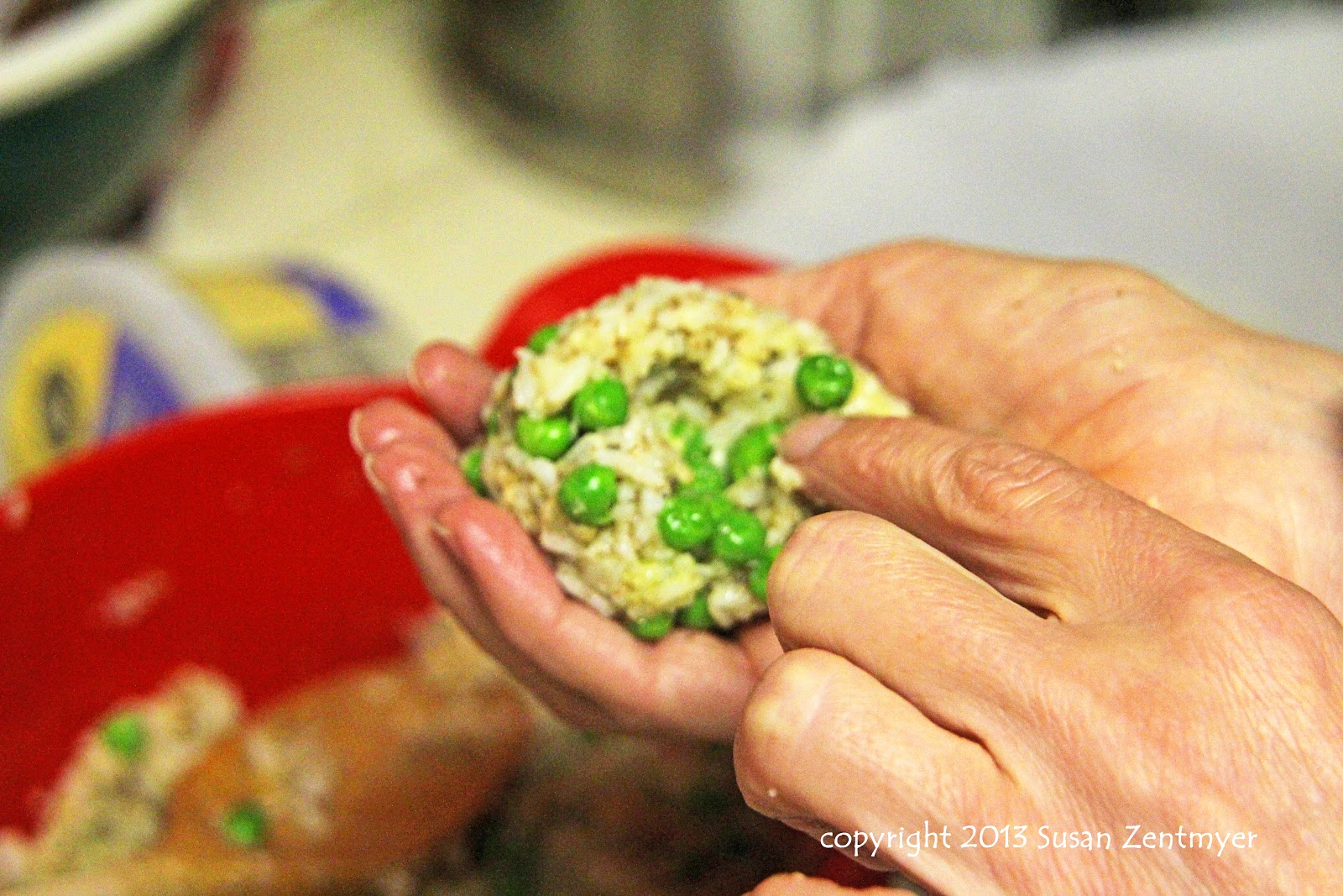 Love from the Kitchen Italian Rice Balls with Gravy