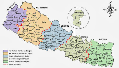 Map Of Nepal With 5 Development Regions Tours & Treks: June 2015