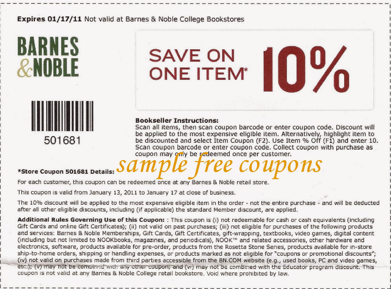 Barnes And Noble Coupons Printable