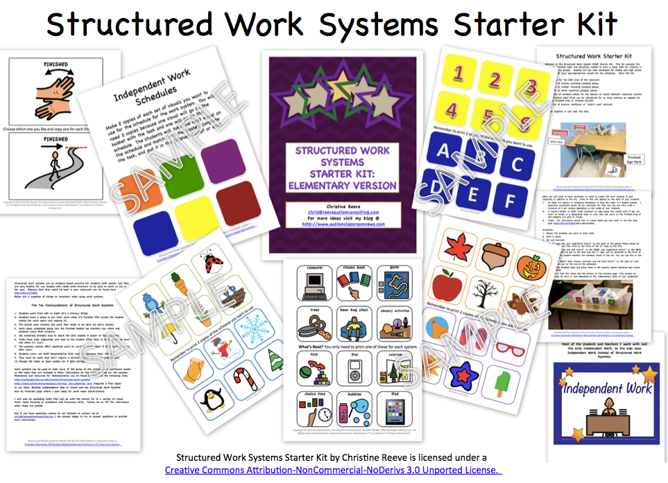The Ten Commandments of Structured Work Systems Autism Classroom