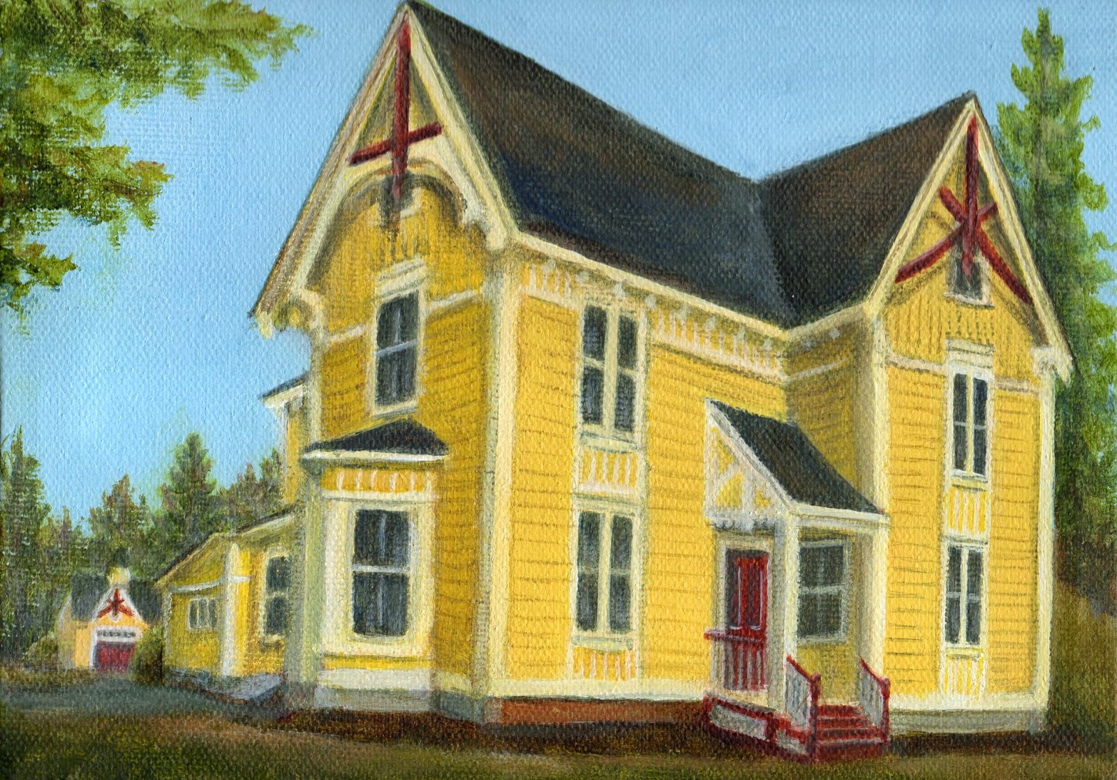 Debbie Shirley Art House Commission Custom Painting by Debbie Shirley