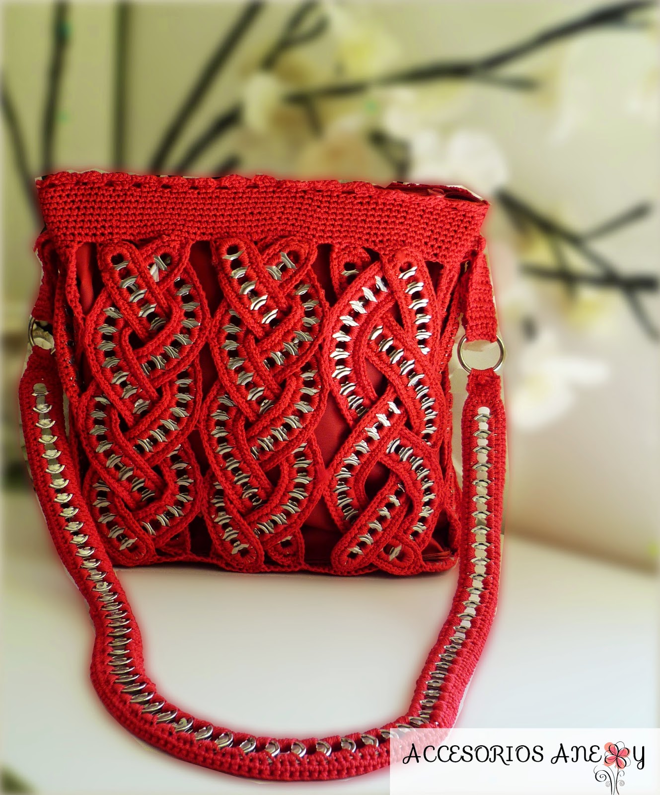 Carteras Tejidas Bolsas Tejidas A Crochet Con Anillas De Lata