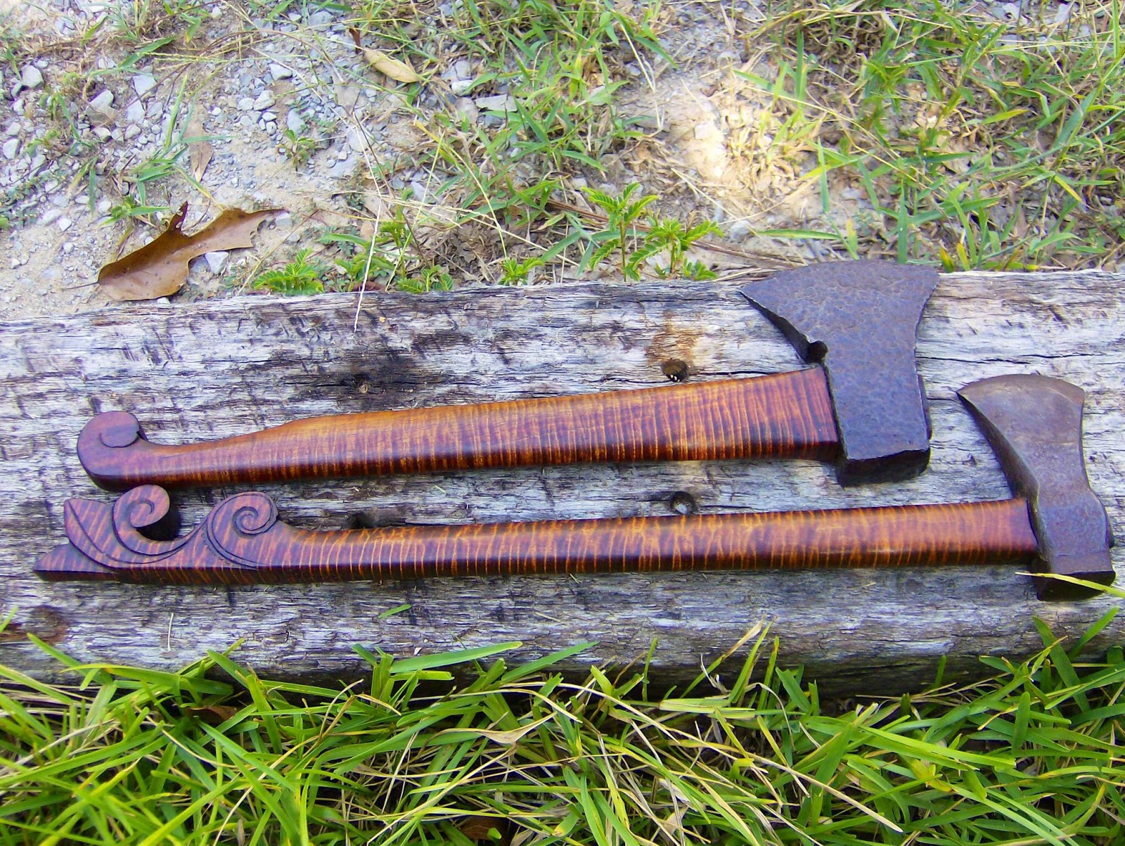 Contemporary Makers Old Ax Heads with Hafts by Steve Boyleston