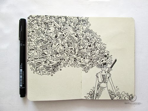 06-Onna-Bugeisha-Filippino-Artist-and-Illustrator-Kerby-Rosanes-Pen-Doodles-www-designstack-co