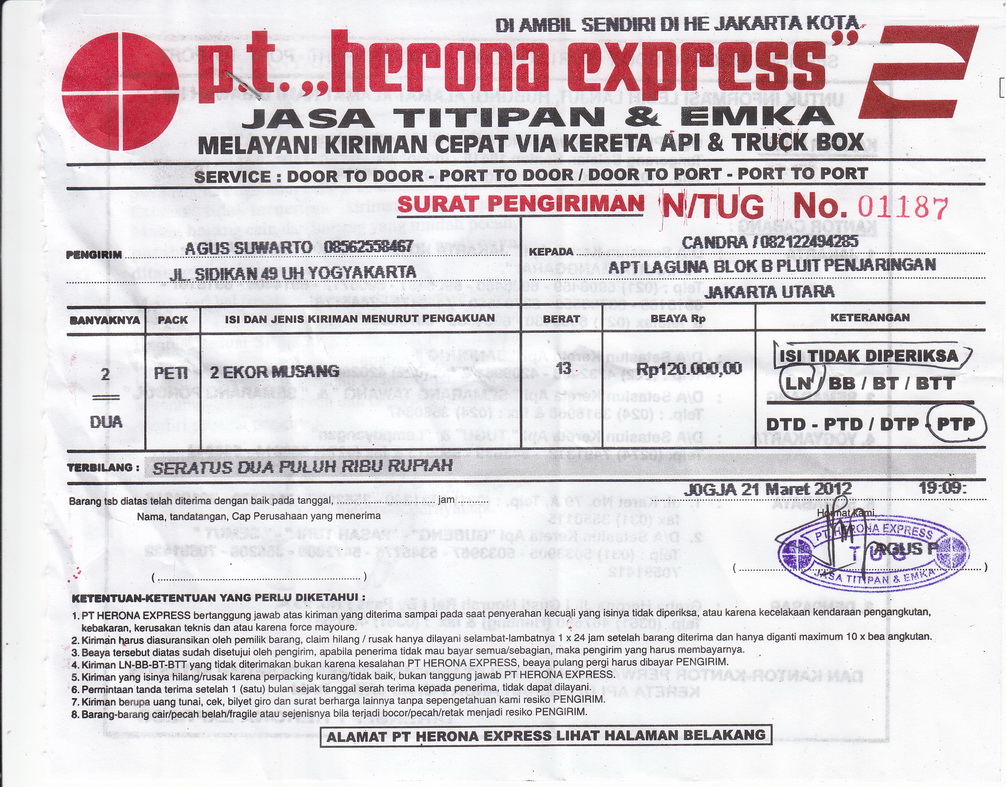 RESI PENGIRIMAN BARANG