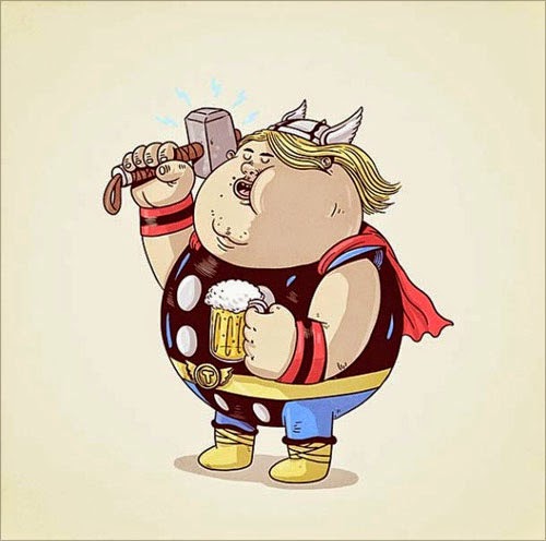 Fat Super Hero Gemuk - marvel Fat Thor