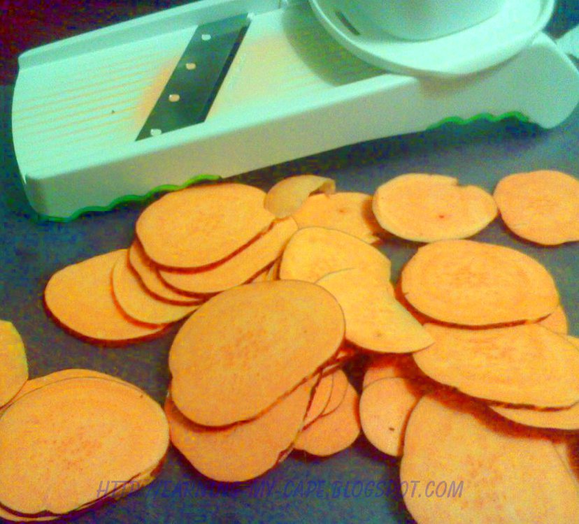 EarningMyCape Microwave Sweet Potato Chips