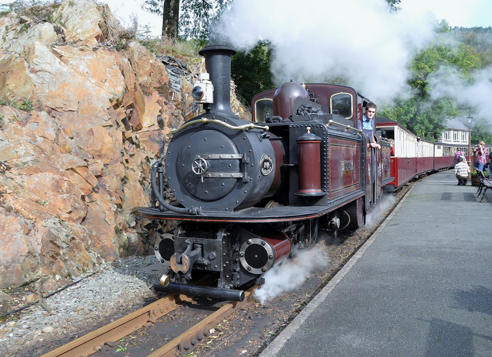 The narrow gauge Blaenau Ffestiniog railway. Its a lovely journey on
