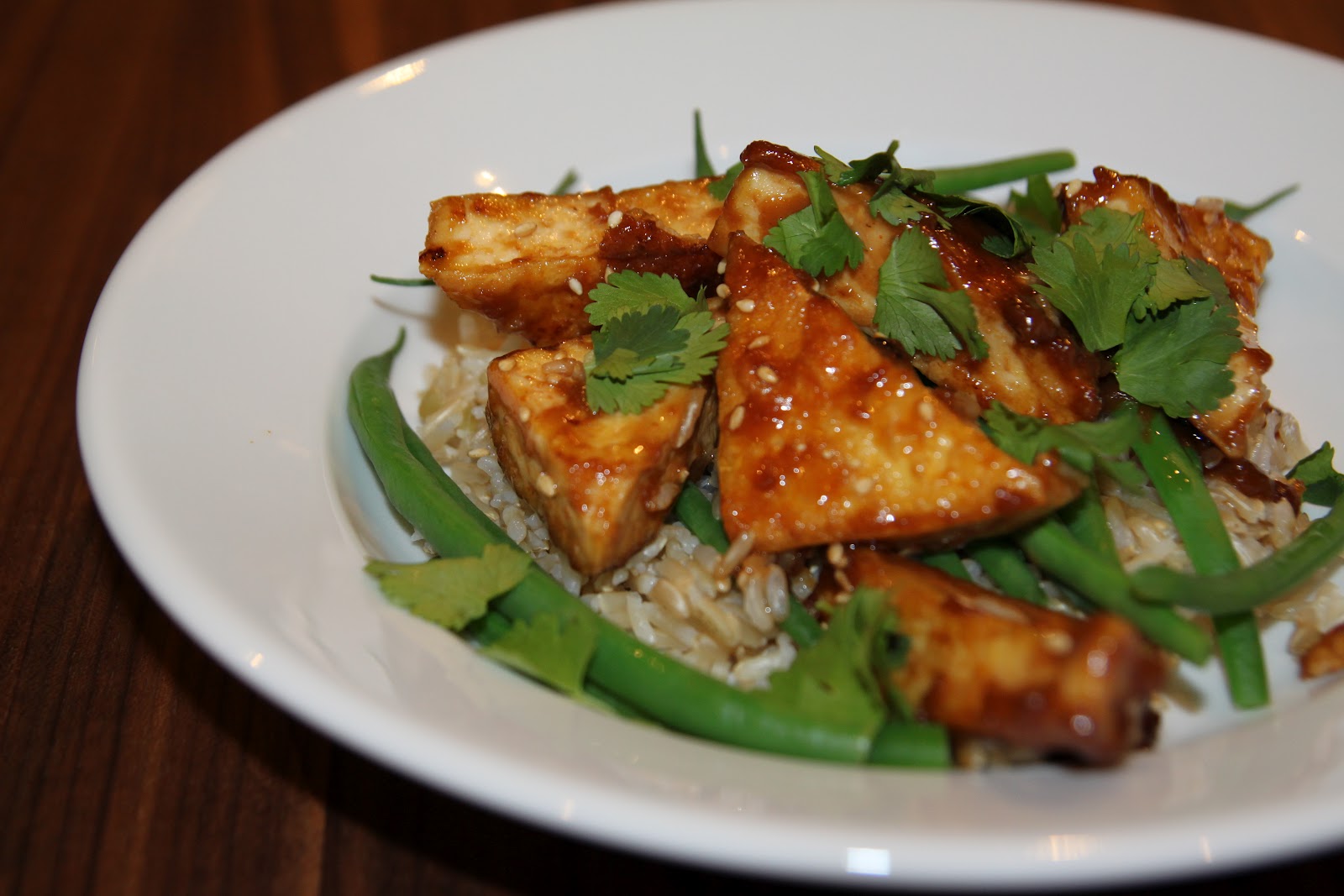 The Crosby Kitchen Tofu and Green Beans with Peanut Sauce