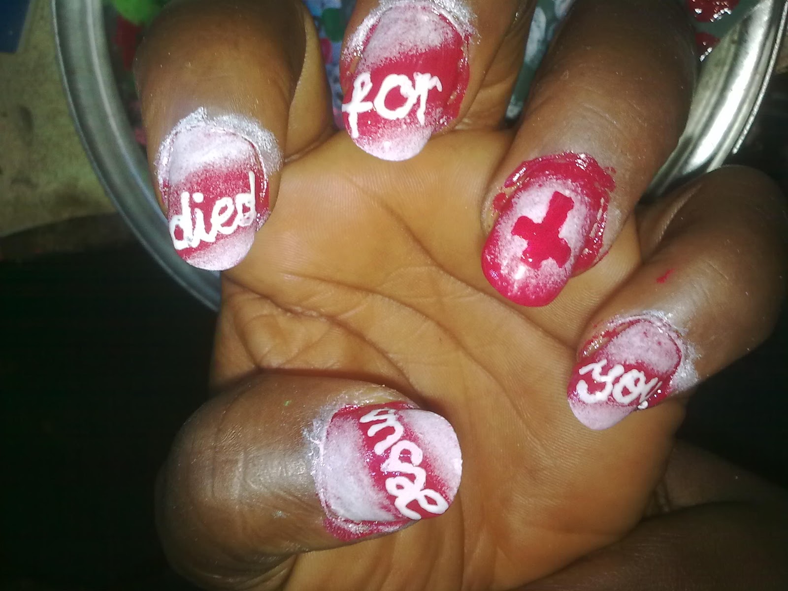 More Than Just Scribbles 'Jesus' nail art Tutorial