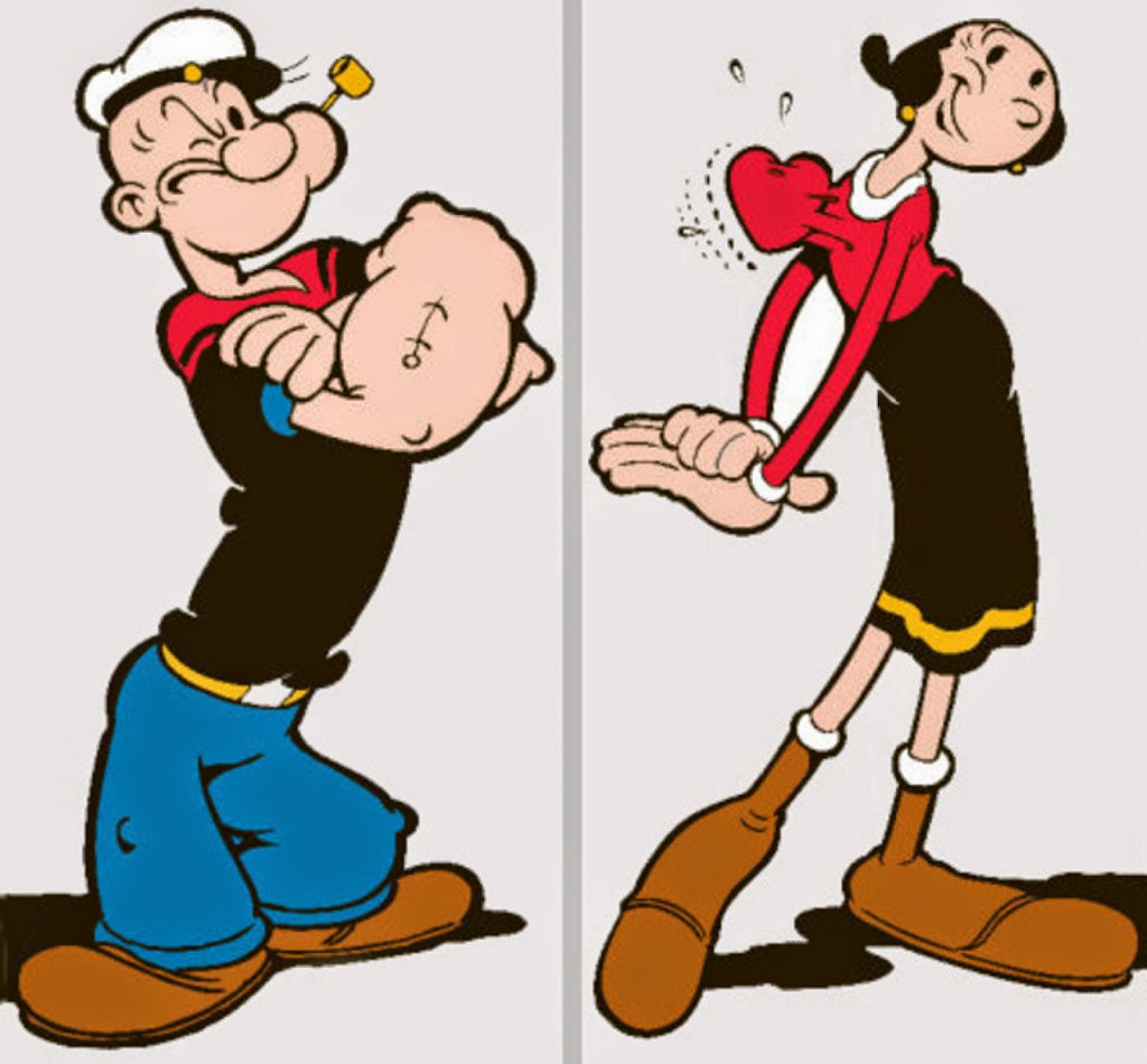 Popeye never kick a woman ♥ Cartoon Girls Boxing Database: P