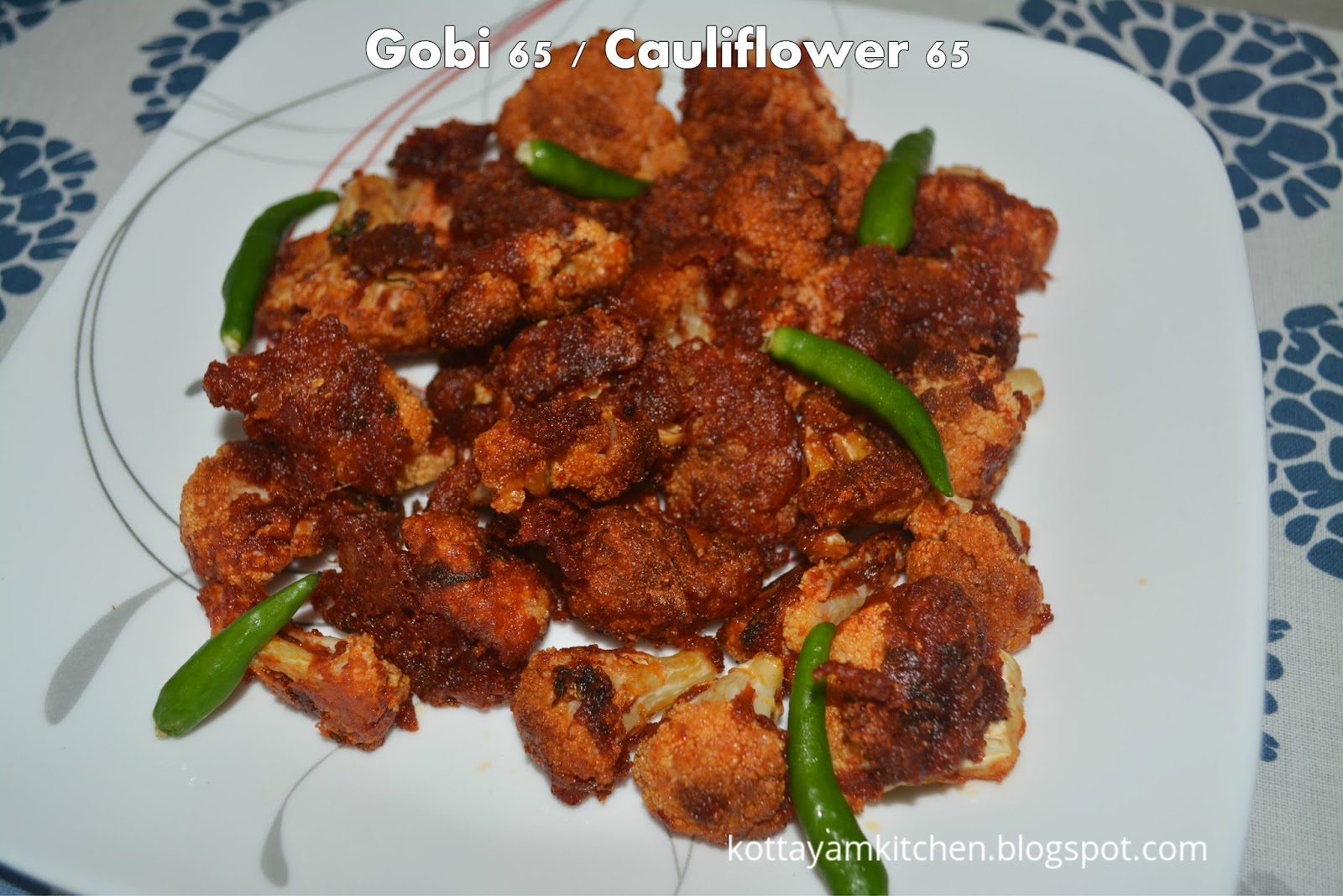 Restaurant style Gobi 65 recipe/cauliflower 65 recipe Kottayam Kitchen