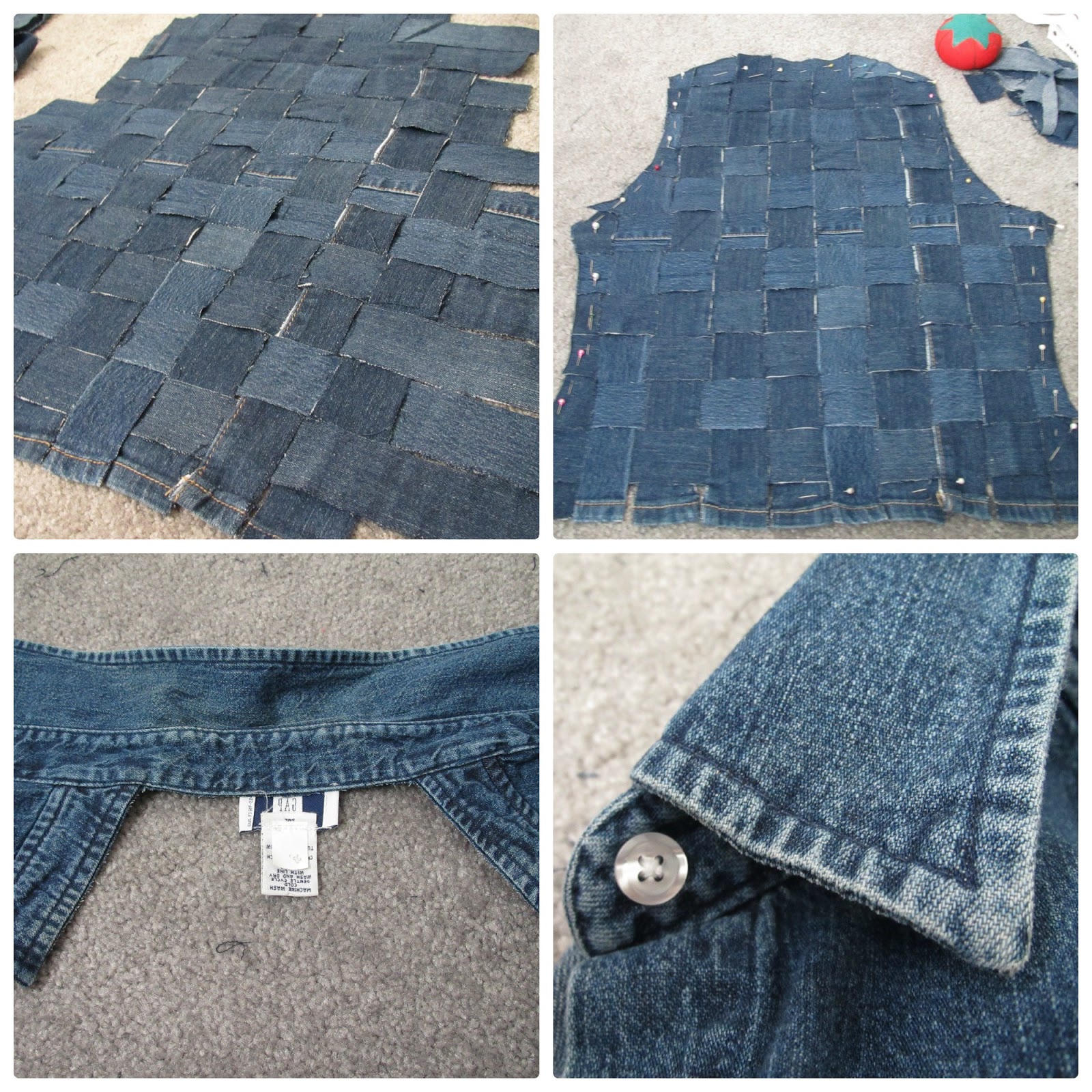 Laugh Love Live Dance Basket Weave Denim Vest