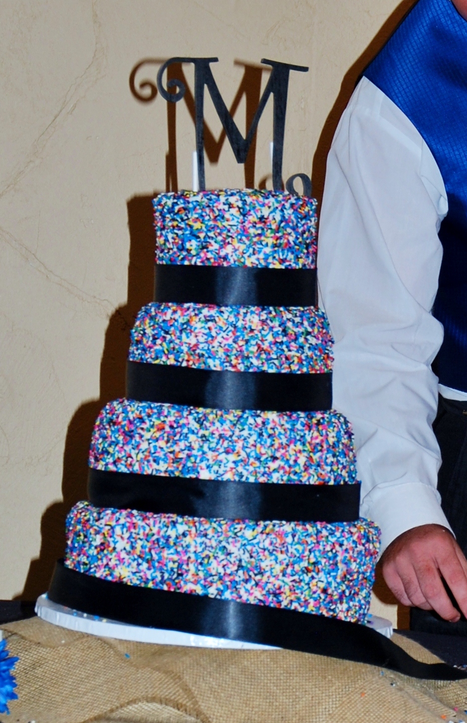 CupsNCakes Sprinkle Wedding Cake 2