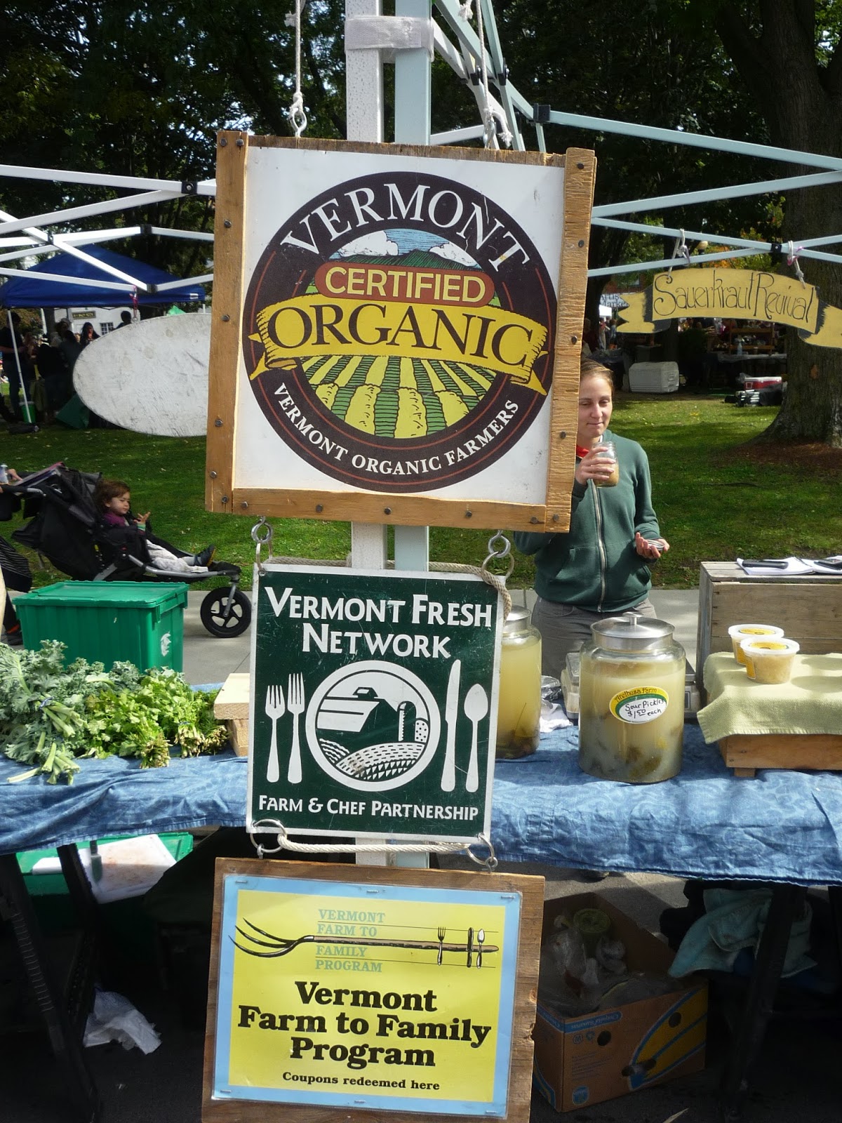 A day at a Vermont Farmer's Market Burlington, Vermont South