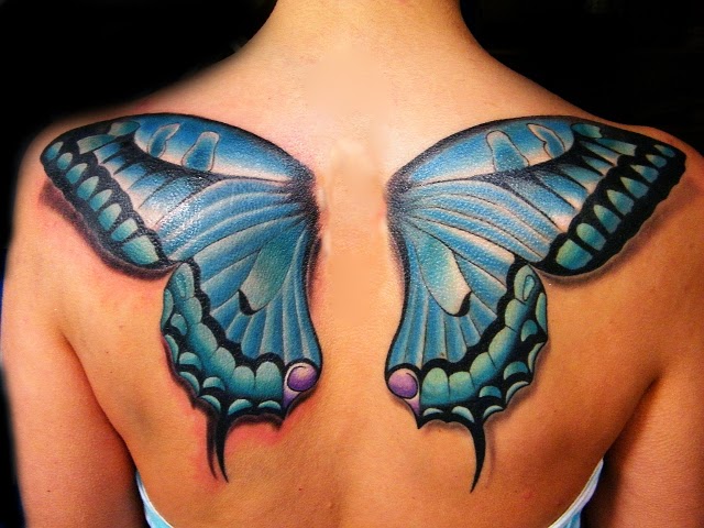 Butterfly Tattoos on Back of Neck Butterfly Tattoos on Back of Neck