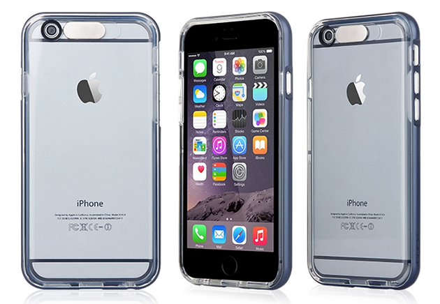 เคส iPhone 6/6s พร้อมส่ง 104100 ขอบสีน้ำเงินเข้ม
