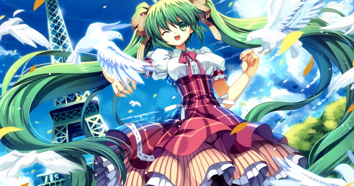 Hatsune Miku Visits France Anime Vocaloid Wallpaper Phi Stars