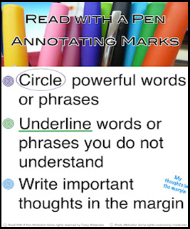 Reading with Your Pen (aka Annotating is Fun!) - CENTER FOR THE