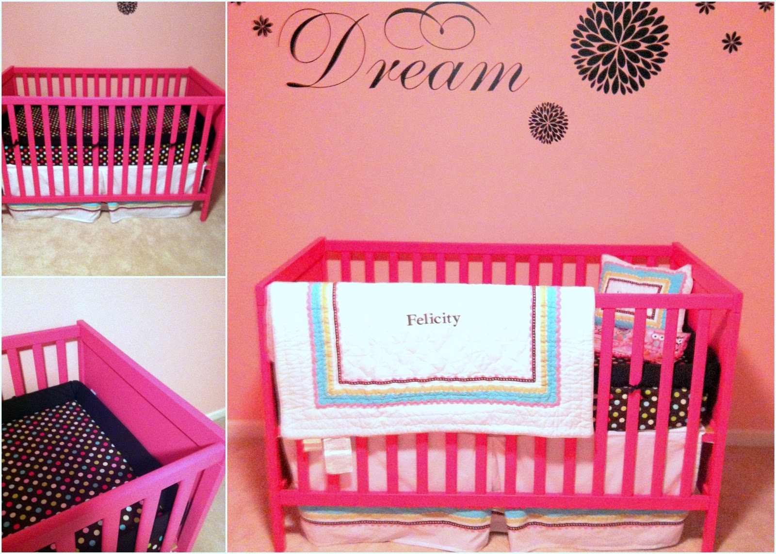 Helen Nichole Designs IKEA Crib in Pink