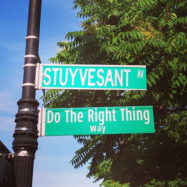 A snapshot of this new Bed-Stuy street sign will go great with all the other snapshots of New York I took but were ruined by turbulence from riding over potholes.