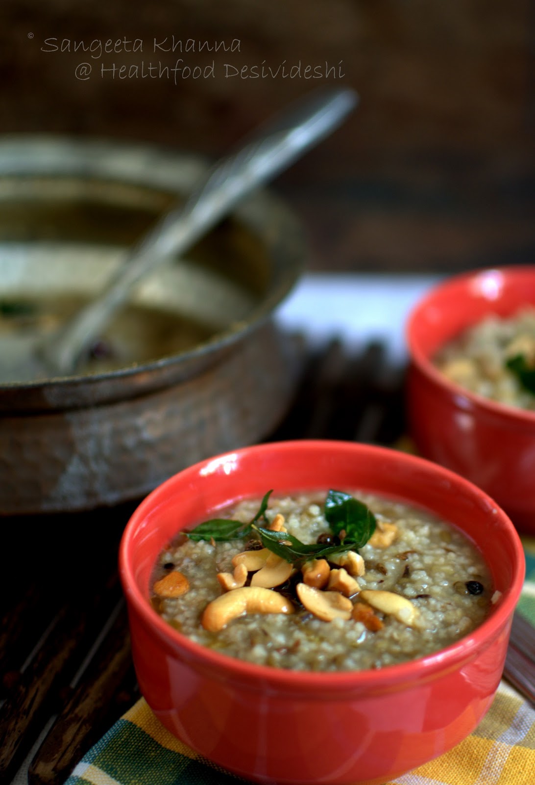 mixed millets pongal a savory cereal breakfast recipe...