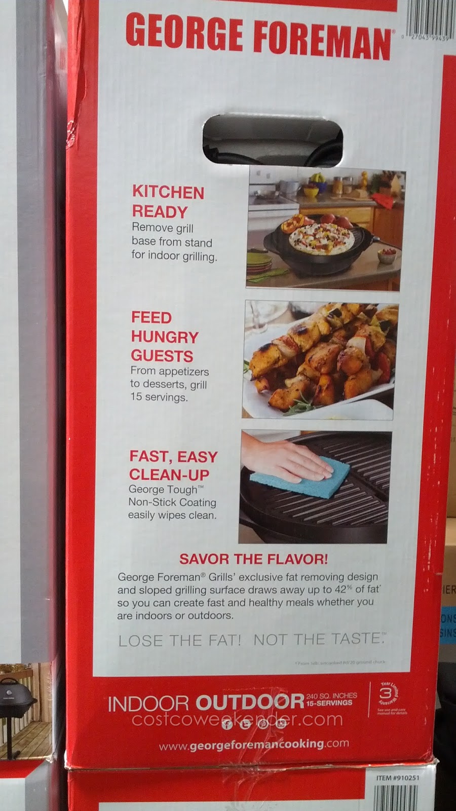 Foreman Indoor/Outdoor Electric Grill Costco Weekender