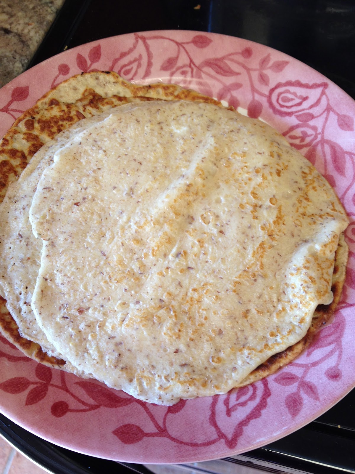 Strugglers Cove French Vanilla Crepes with hidden Flaxseed, Wheat Germ, and 3 Different Flours!