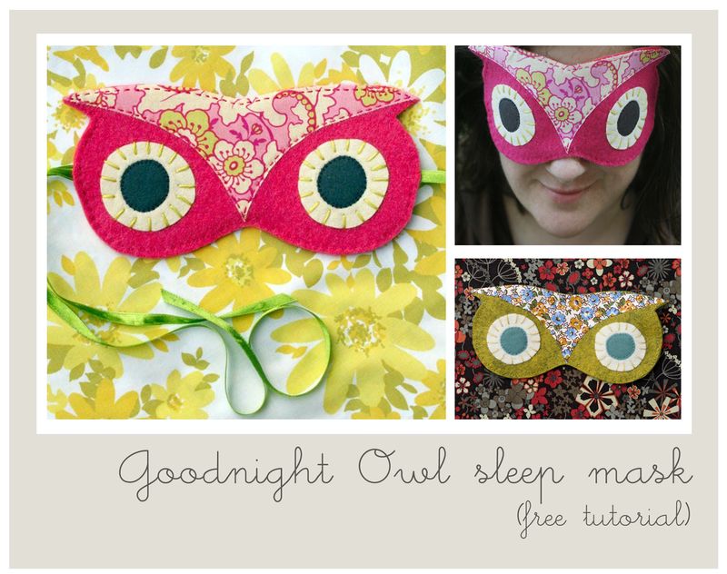 baltimore etsy street team Goodnight Owl Sleep Mask Tutorial