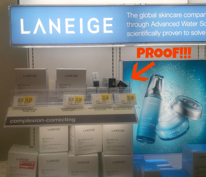 Laneige Cushion Concealer BB Target product shelf