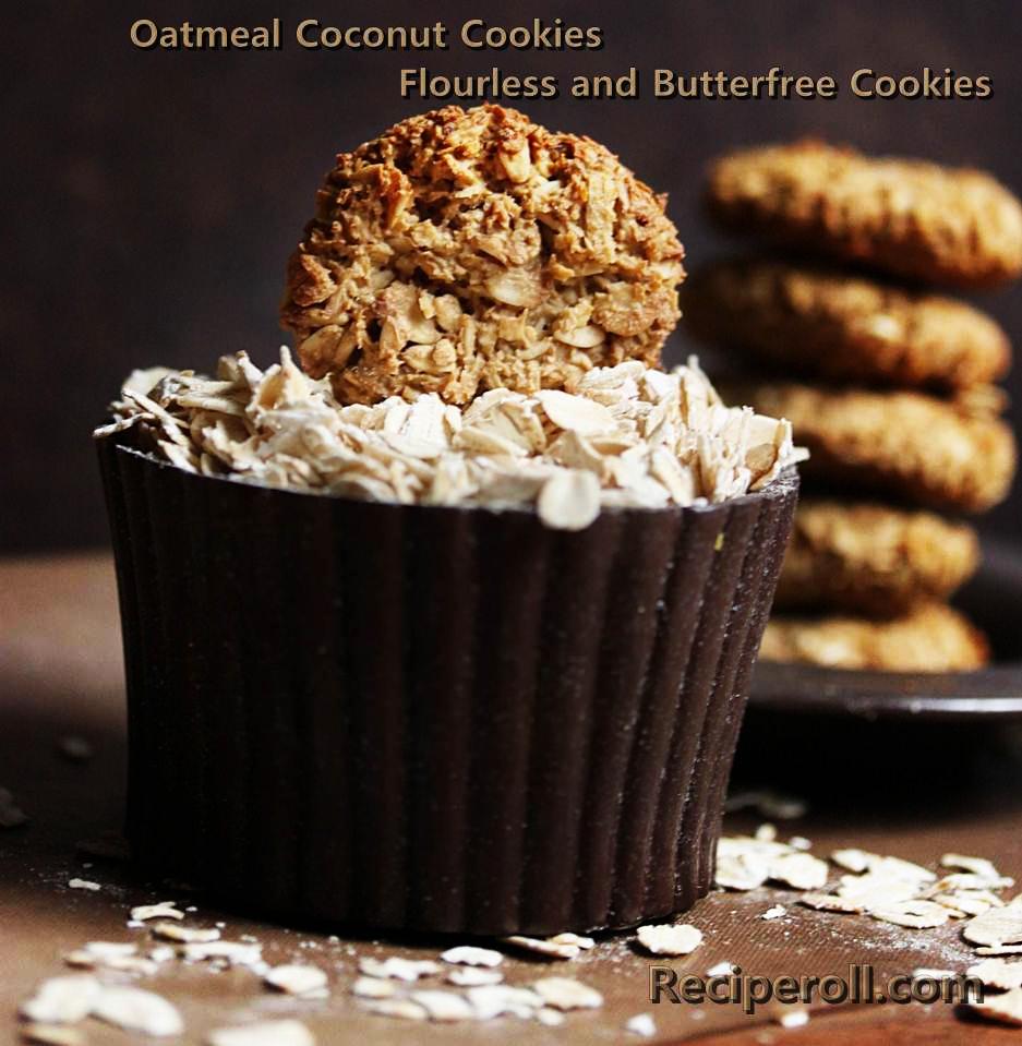 Oatmeal Coconut Cookies Flourless Butterless Oatmeal Cookies