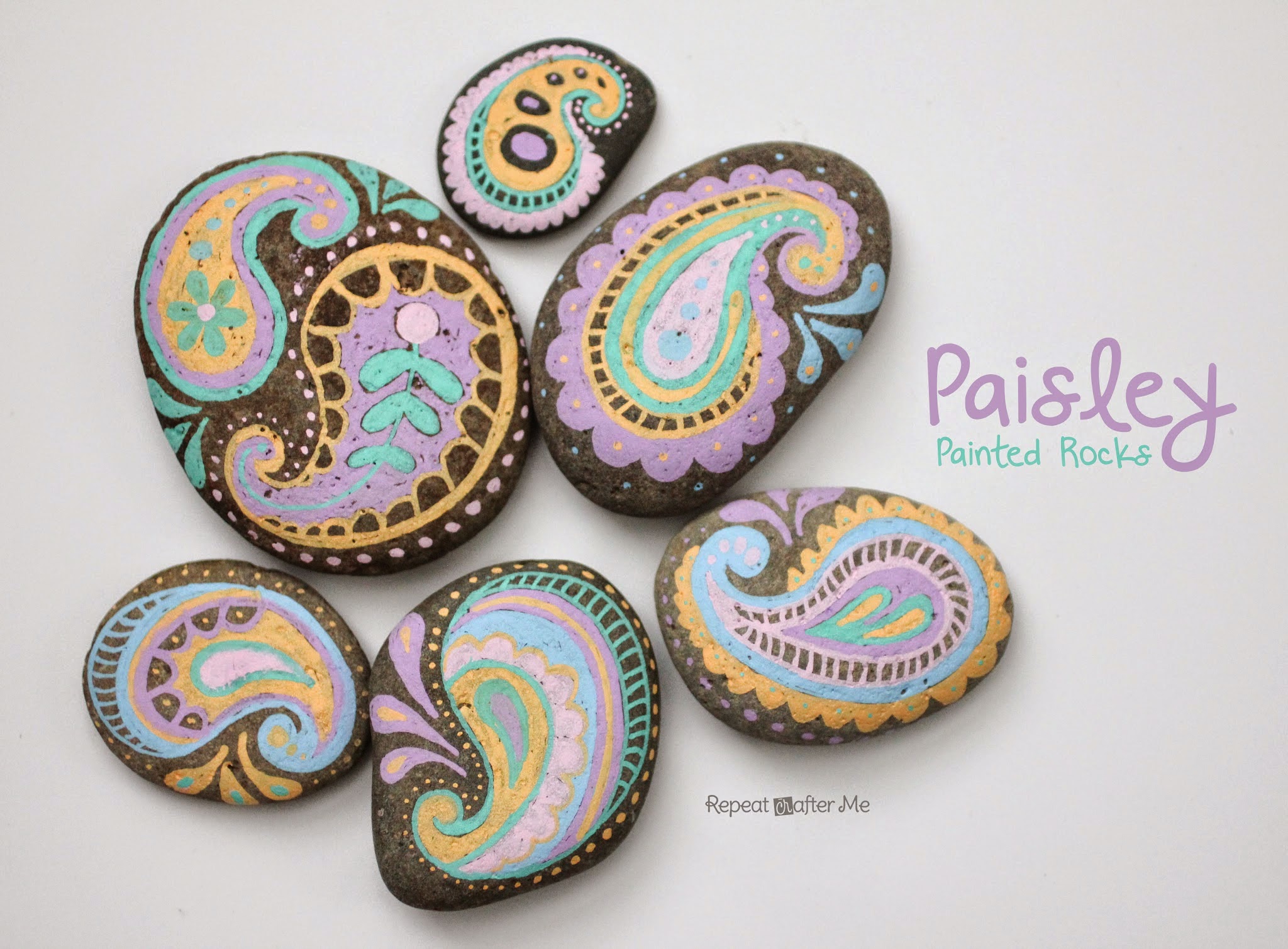 Pastel Paisley Painted Rocks Repeat Crafter Me Bloglovin’