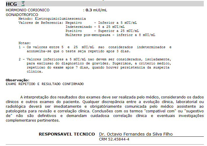 Bastonetes baixos no exame de sangue