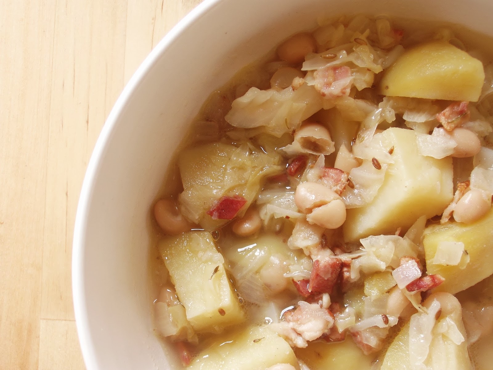 Melbourne Seasonal Eating Cabbage, Potato, White Bean and Caraway Soup