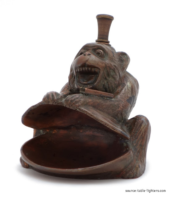 Table lighters collectors' guide Ronson Striker Lighter "Monkey", 1938