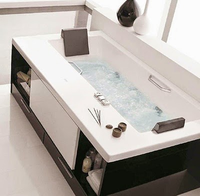 Badebanyo: bañeras para espacios reducidos: con cajones. Bañeras diseño Doble