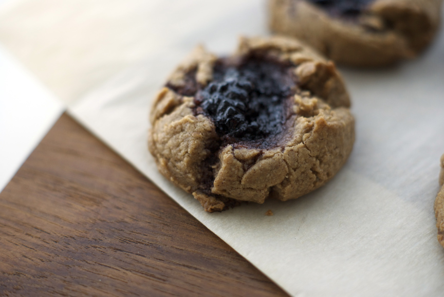 Almond Butter Blackberry Jam Thumbprint Cookies! Poppytalk