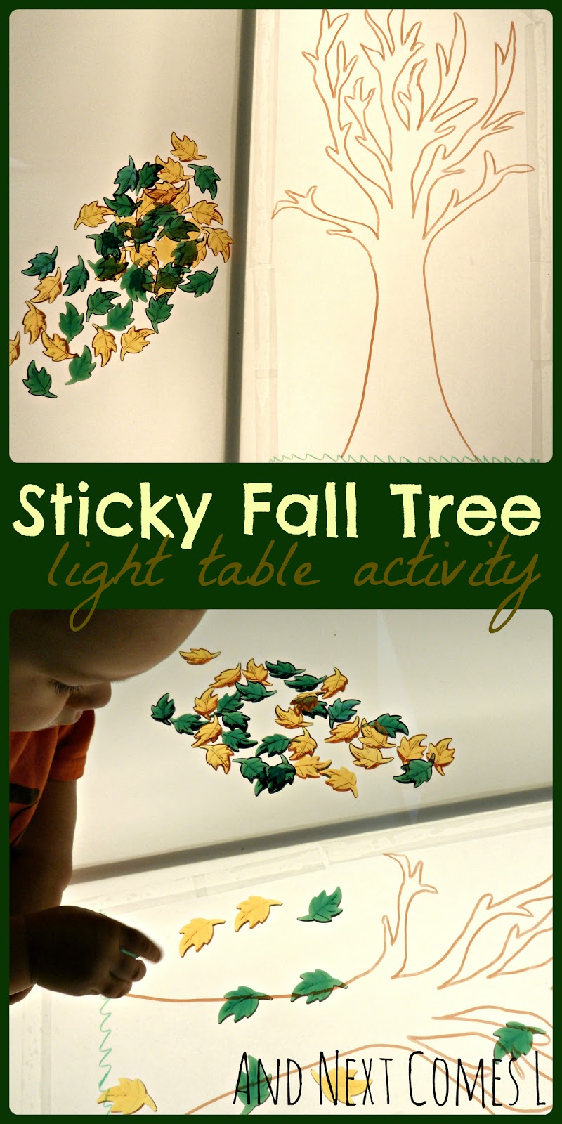 And Next Comes L Sticky Fall Tree Light Table Activity