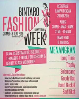 Event Lomba Bintaro Fashion Competition Week Mei Juni