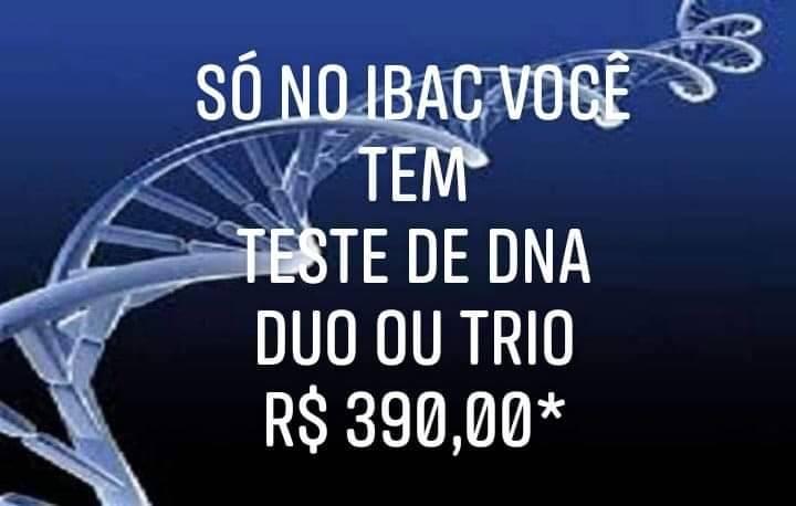 Teste de DNA barato é no IBAC