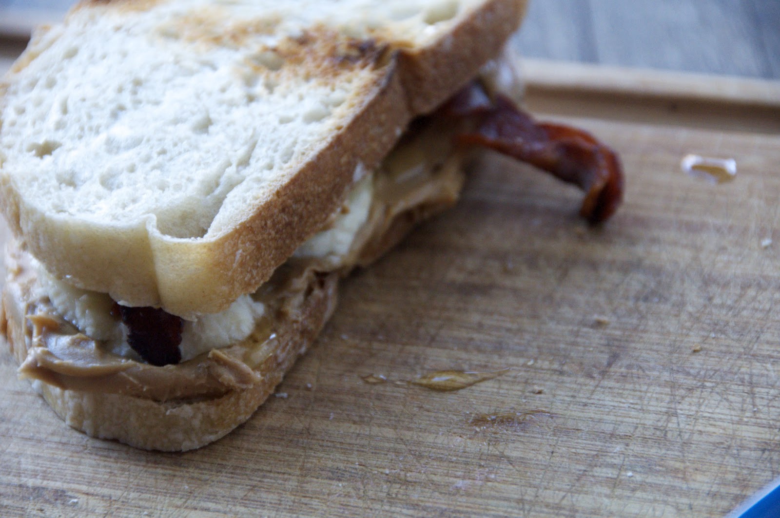 see you in the morning peanut butter banana bacon & honey a sandwich