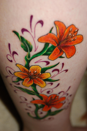 tattoo lily. women lily tattoo lily.