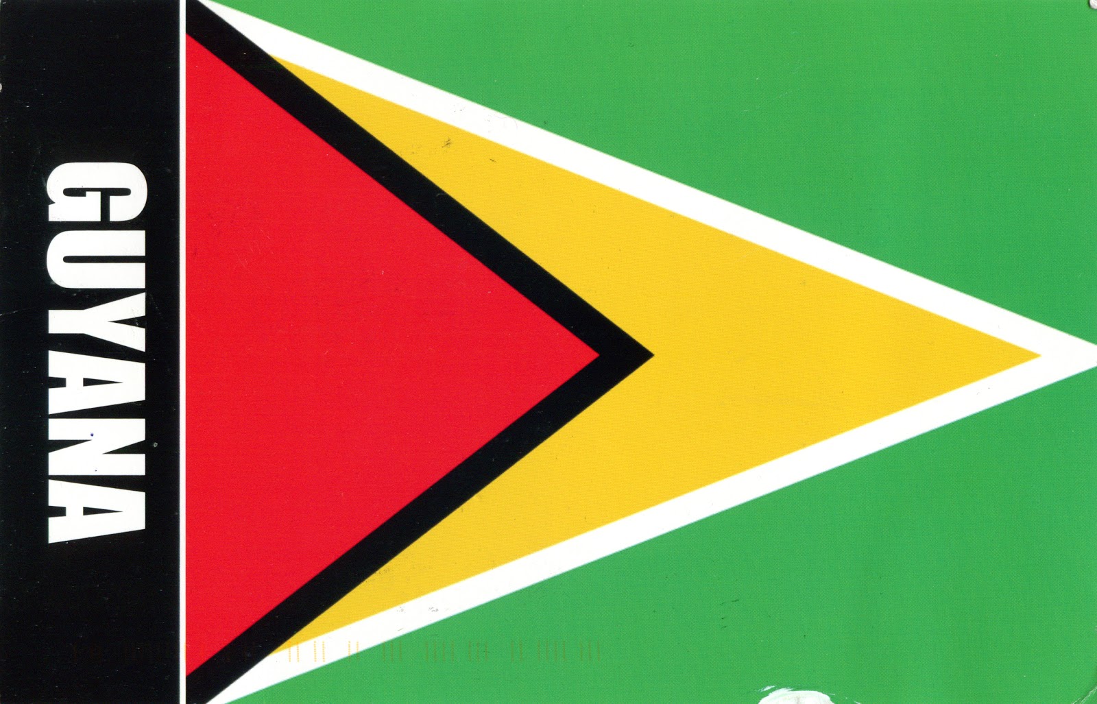 WORLD, COME TO MY HOME! 1022, 1472 GUYANA The map and the flag of