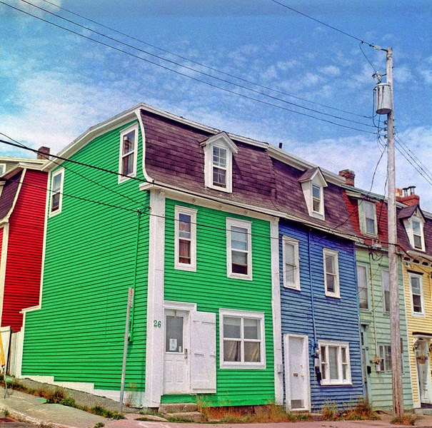 Quilted Art from Mary Katherine Hopkins Jelly Bean Houses of St Johns, Newfoundland